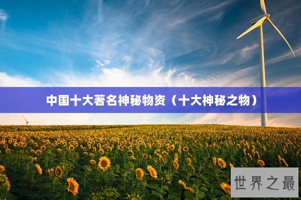 中国十大著名神秘物资（十大神秘之物）