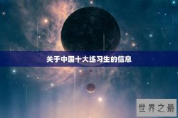 关于中国十大练习生的信息