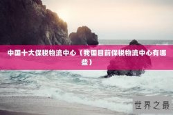 中国十大保税物流中心（我国目前保税物流中心有哪些）