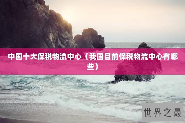 中国十大保税物流中心（我国目前保税物流中心有哪些）