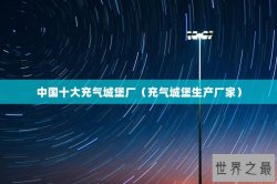 中国十大充气城堡厂（充气城堡生产厂家）