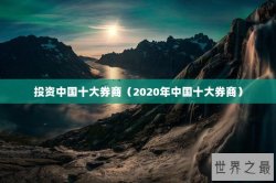投资中国十大券商（2020年中国十大券商）