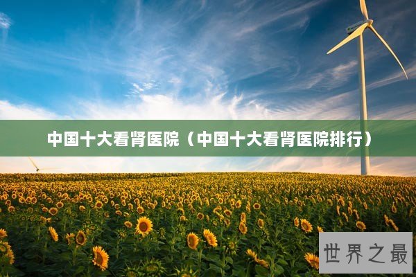 中国十大看肾医院（中国十大看肾医院排行）