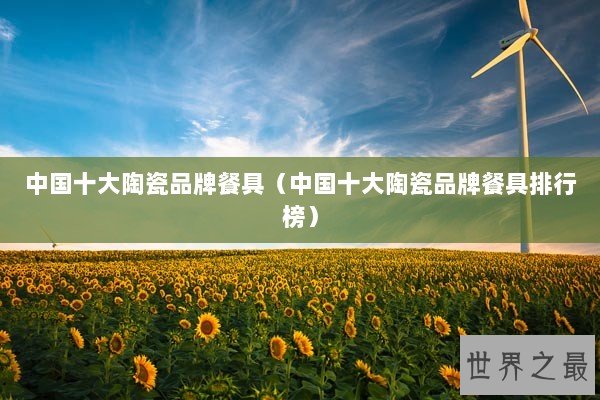 中国十大陶瓷品牌餐具（中国十大陶瓷品牌餐具排行榜）