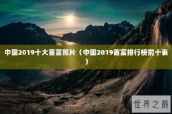 中国2019十大首富照片（中国2019首富排行榜前十表）