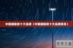 中国磁板砖十大品牌（中国磁板砖十大品牌排名）