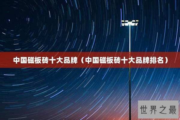 中国磁板砖十大品牌（中国磁板砖十大品牌排名）