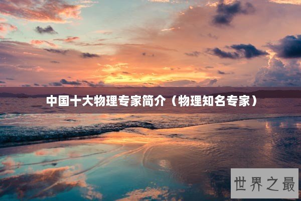 中国十大物理专家简介（物理知名专家）