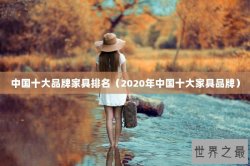 中国十大品牌家具排名（2020年中国十大家具品牌）