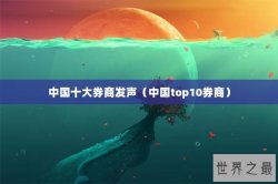 中国十大券商发声（中国top10券商）