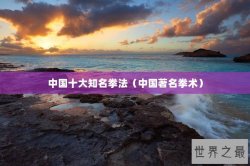 中国十大知名拳法（中国著名拳术）