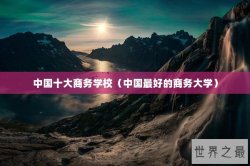 中国十大商务学校（中国最好的商务大学）