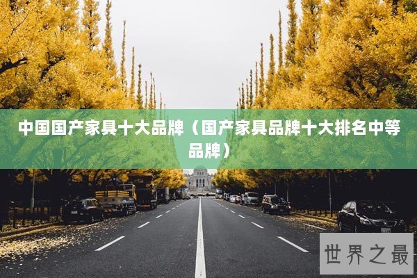 中国国产家具十大品牌（国产家具品牌十大排名中等品牌）