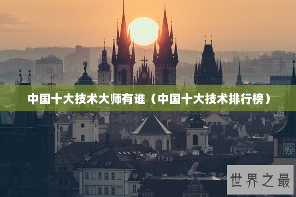 中国十大技术大师有谁（中国十大技术排行榜）