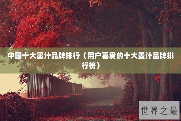 中国十大墨汁品牌排行（用户喜爱的十大墨汁品牌排行榜）