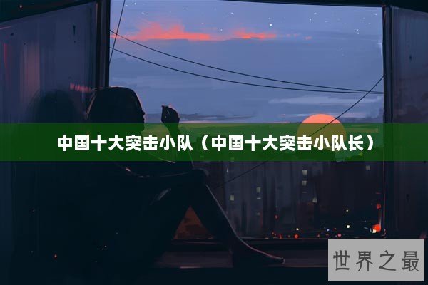 中国十大突击小队（中国十大突击小队长）
