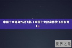 中国十大隐身作战飞机（中国十大隐身作战飞机型号）