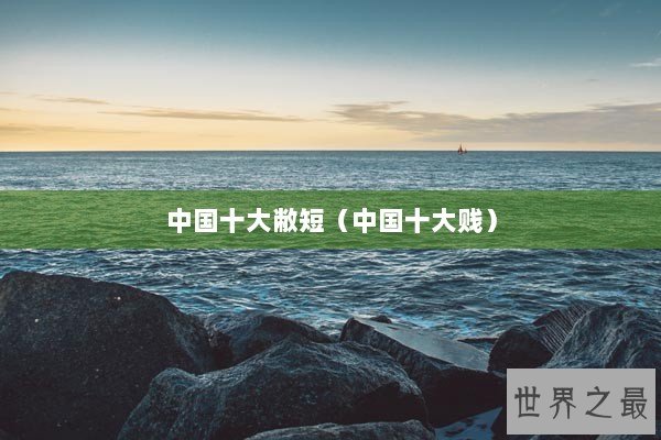 中国十大敝短（中国十大贱）