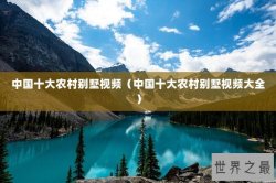 中国十大农村别墅视频（中国十大农村别墅视频大全）
