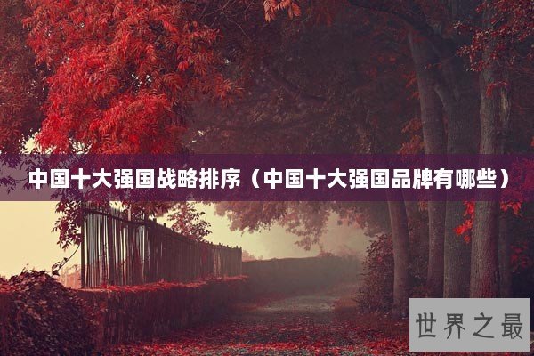中国十大强国战略排序(中国十大强国品牌有哪些) 中国十大强国战略排序(中国十大强国品牌有哪些)