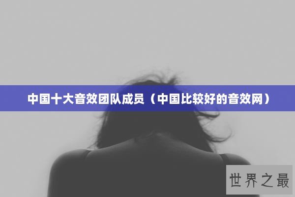 中国十大音效团队成员（中国比较好的音效网）
