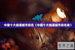 中国十大霸道城市排名（中国十大霸道城市排名表）