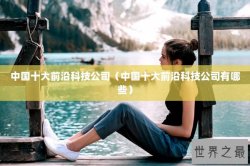 中国十大前沿科技公司（中国十大前沿科技公司有哪些）
