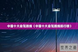 中国十大自驾路线（中国十大自驾路线排行榜）