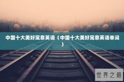 中国十大美好寓意英语（中国十大美好寓意英语单词）