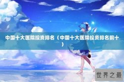 中国十大医院投资排名（中国十大医院投资排名前十）