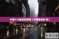 中国十大最高的塔楼（中国最高的 塔）