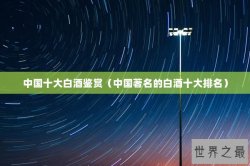 中国十大白酒鉴赏（中国著名的白酒十大排名）