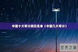 中国十大审计岗位名单（中国几大审计）