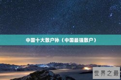 中国十大散户孙（中国最强散户）