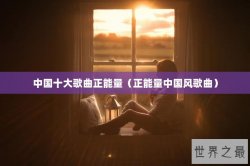 中国十大歌曲正能量（正能量中国风歌曲）