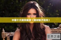 中国十大建筑板材（建材板子排名）