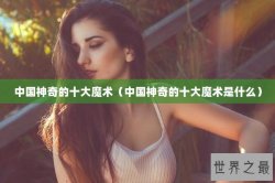 中国神奇的十大魔术（中国神奇的十大魔术是什么）