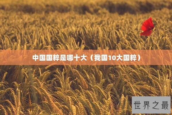 中国国粹是哪十大（我国10大国粹）