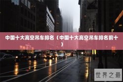 中国十大高空吊车排名（中国十大高空吊车排名前十）