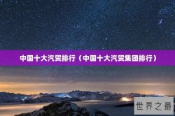 中国十大汽贸排行（中国十大汽贸集团排行）