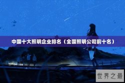 中国十大照明企业排名（全国照明公司前十名）