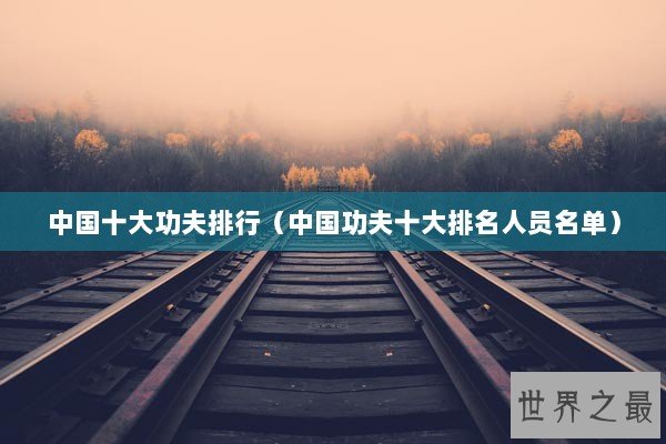 中国十大功夫排行（中国功夫十大排名人员名单）