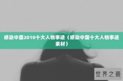 感动中国2010十大人物事迹（感动中国十大人物事迹素材）