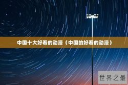 中国十大好看的动漫（中国的好看的动漫）
