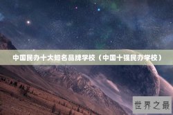 中国民办十大知名品牌学校（中国十强民办学校）