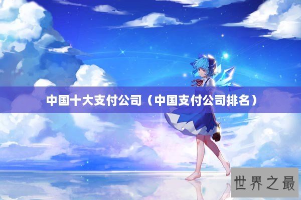 中国十大支付公司（中国支付公司排名）
