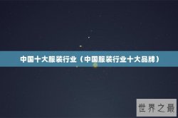 中国十大服装行业（中国服装行业十大品牌）