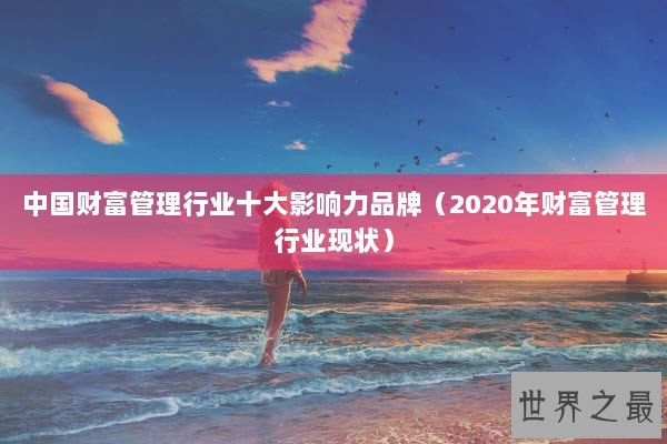 中国财富管理行业十大影响力品牌(2020年财富管理行业现状) 中国财富管理行业十大影响力品牌(2020年财富管理行业现状)