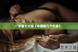 中国十大派（中国有几个大派）