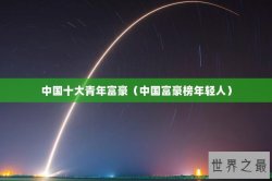 中国十大青年富豪（中国富豪榜年轻人）